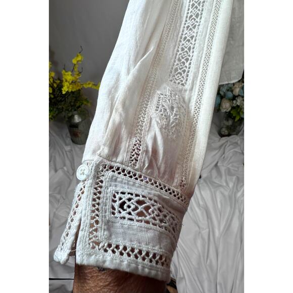 Zadig & Voltaire Teddy Eyelet Trim Blouse Judo M - Picture 9 of 16